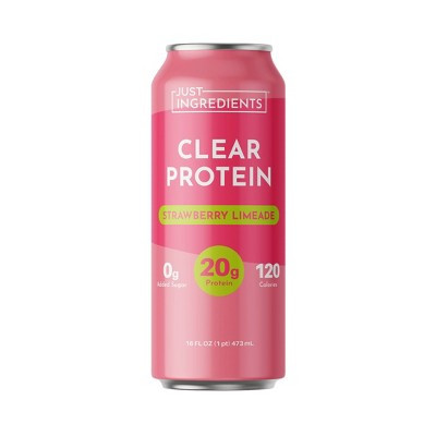 Just Ingredients Strawberry Limeade Flavored Clear Protein - 16 fl oz: Non-Caffeinated | Target