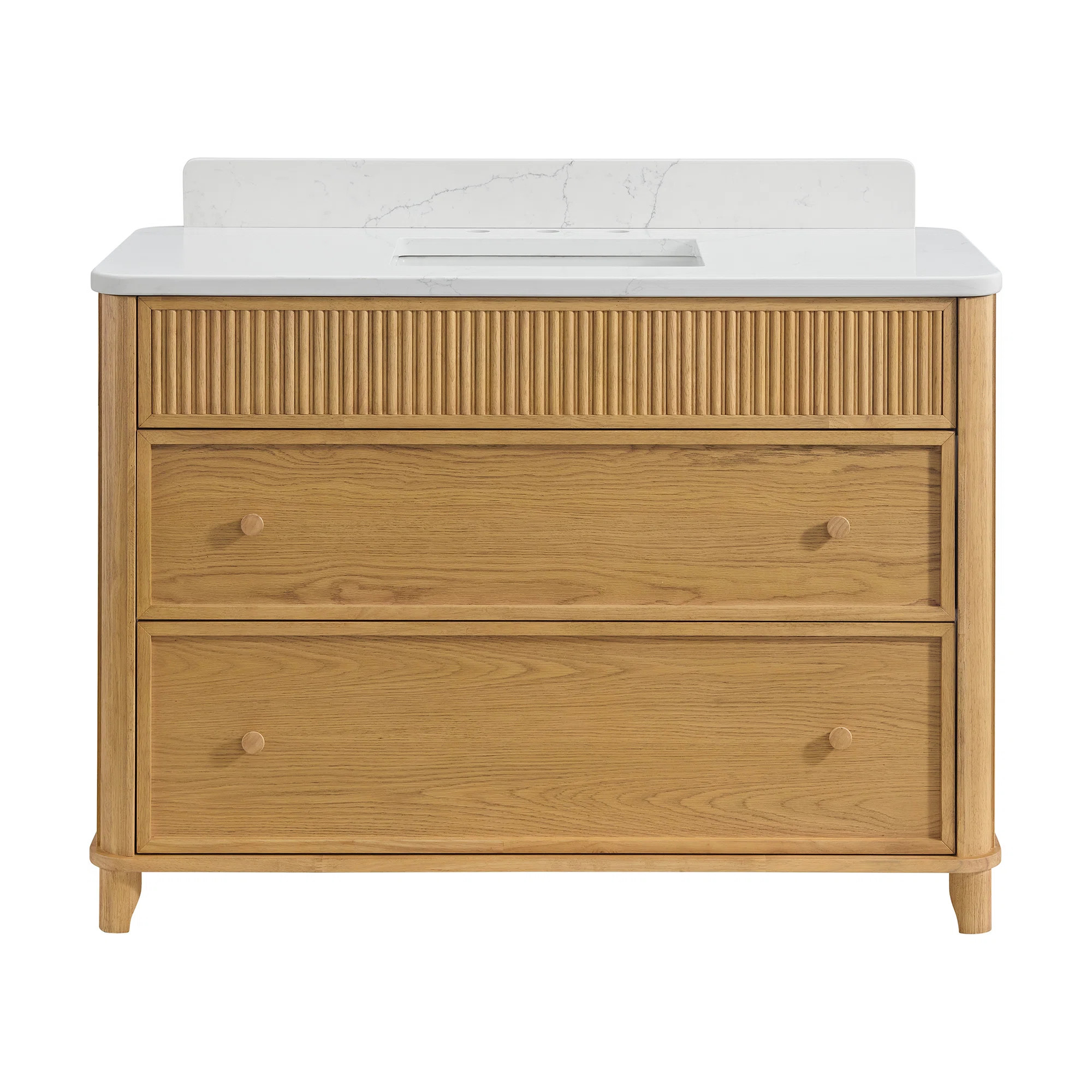 Kennedy Bathroom Vanity In Natural Enhanced Oak | Birch Lane