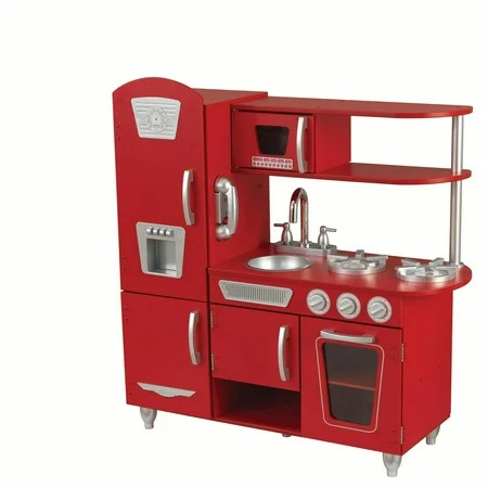 KidKraft Vintage Play Kitchen - Red | Walmart (US)