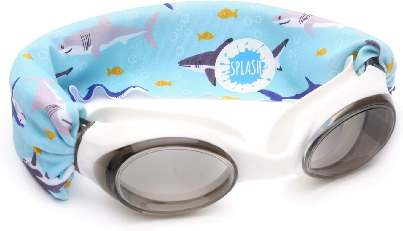 Splash Place SWIM GOGGLES with Fabric Strap - Adult & Kids Swim Goggles - BLUES & GREENS | Amazon (US)