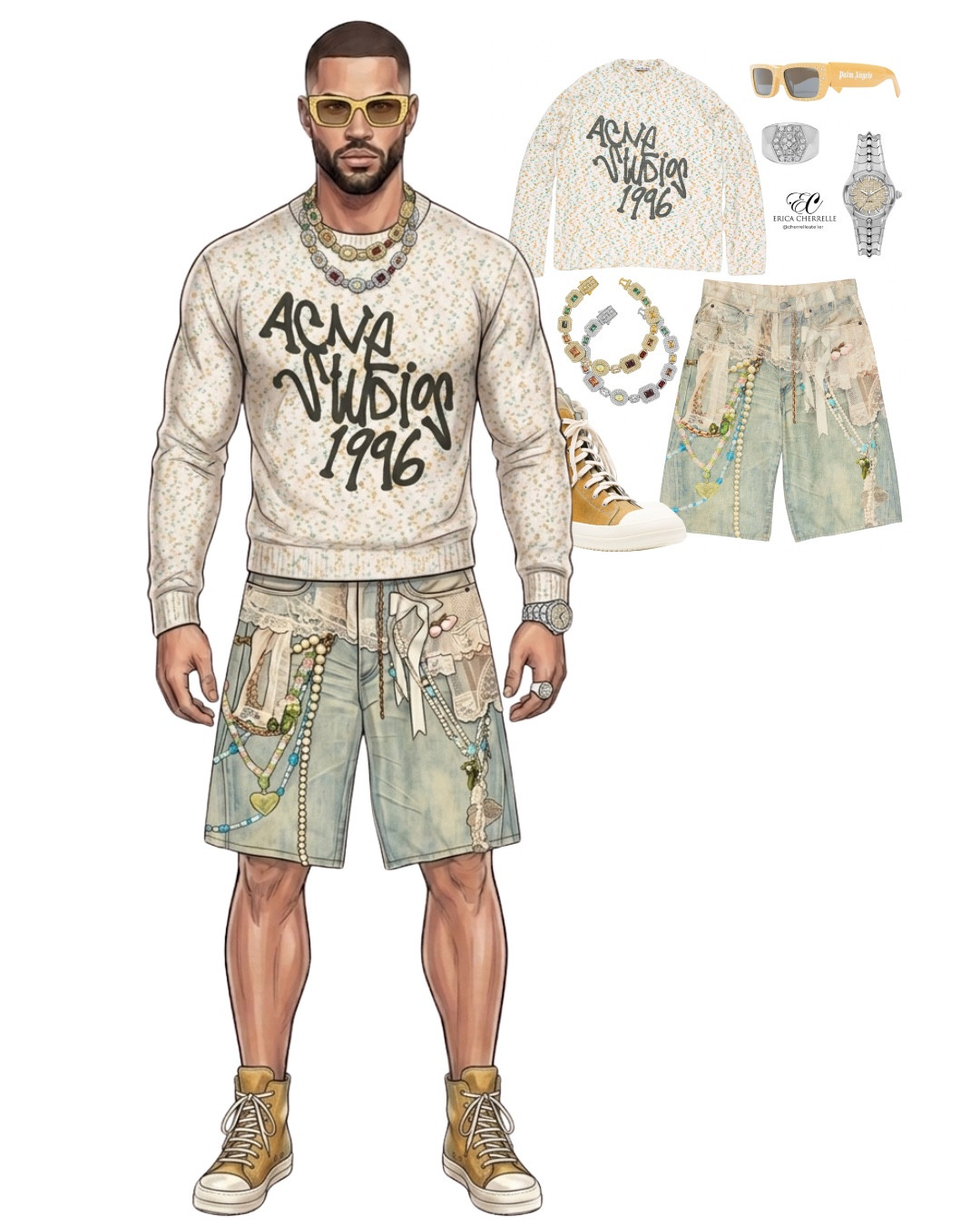 Decked in Denim 👖☀️🔗

Mix texture and hardware with this curated Acne Studios and lace-adorned denim look, perfect for making a bold statement at your next concert or music festival. DM to book your personalized styling session and elevate your wardrobe with a showroom-ready aesthetic.

✔️ DM/Email for virtual styling services
•
• Product Links in Bio 🔗 
• Save this post for future inspo
Follow @cherrelleatelier on IG for daily outfit inspiration

#concertfit #FashionStylist #mensstreetstyle #MenswearStyling #festivalfashion  

#LTKFestival #LTKootd #LTKSeasonal