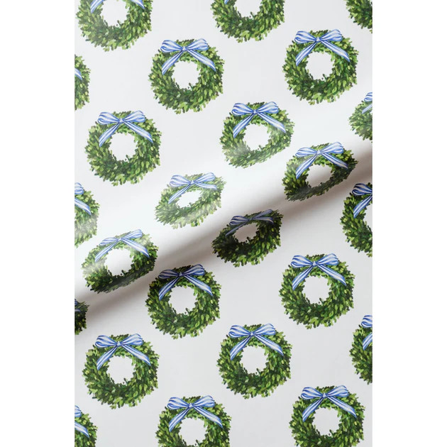 Boxwood Wreath Gift Wrap Roll - Set of 2 | Cailini Coastal