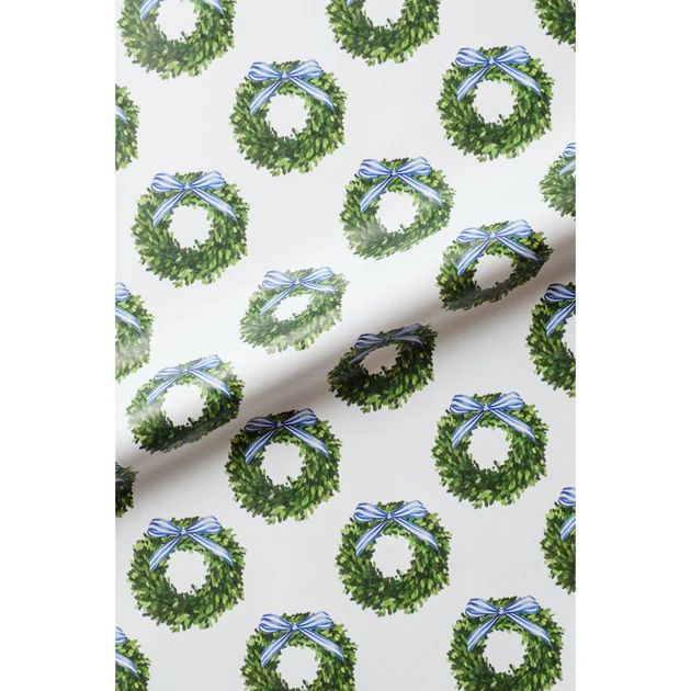 Boxwood Wreath Gift Wrap Roll | Cailini Coastal