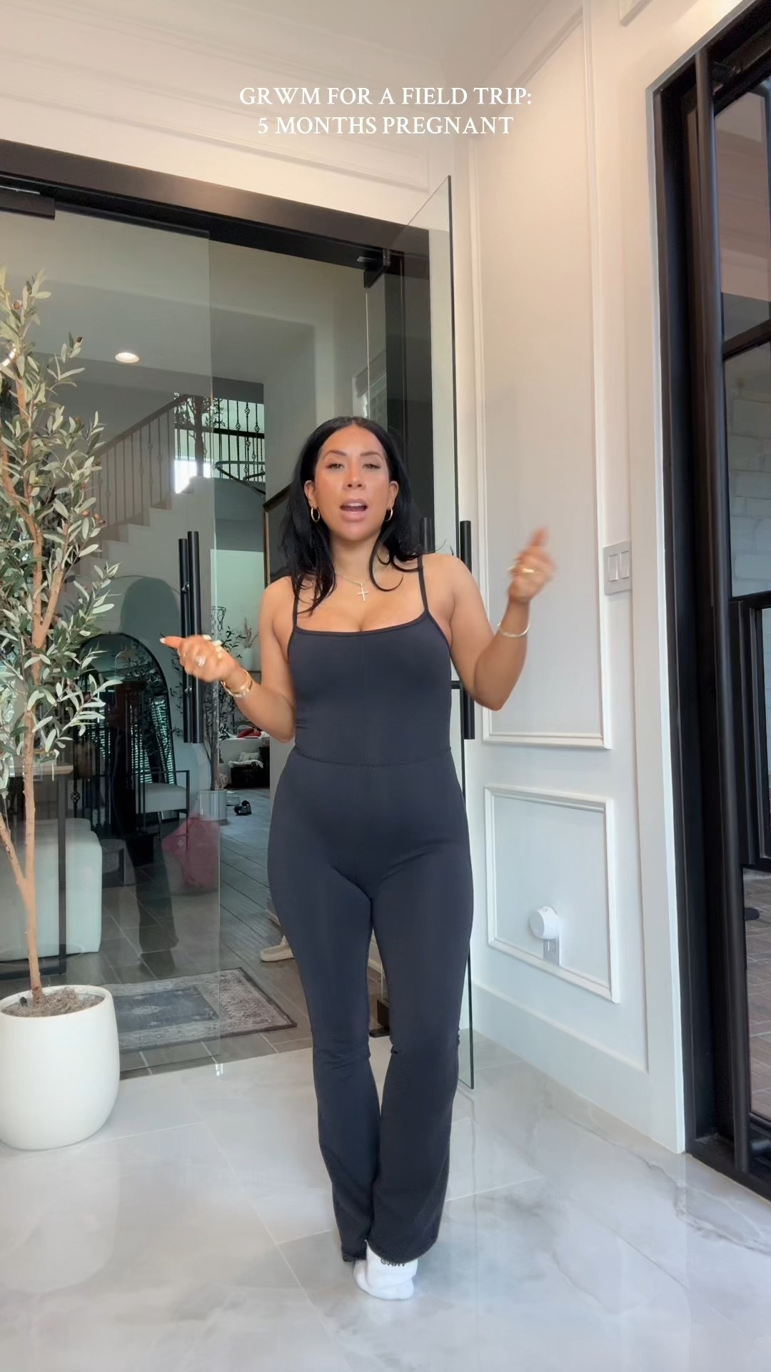 Field trip ootd. Simple + cute🤝 low rise jeans are my favorite with my bump!! Sized up two sizes 
XS in jumpsuit 
Small in jacket

Abercrombie jeans 
Bump friendly 
Spring outfit 
Causal outfit 
Basics 


#ltkstyletip #ltkbump #ltkfindsunder100

#LTKStyleTip #LTKFindsUnder50 #LTKSeasonal