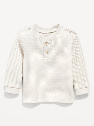 Long-Sleeve Thermal-Knit Henley T-Shirt for Baby | Old Navy (US)