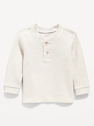 Long-Sleeve Thermal-Knit Henley T-Shirt for Baby | Old Navy (US)
