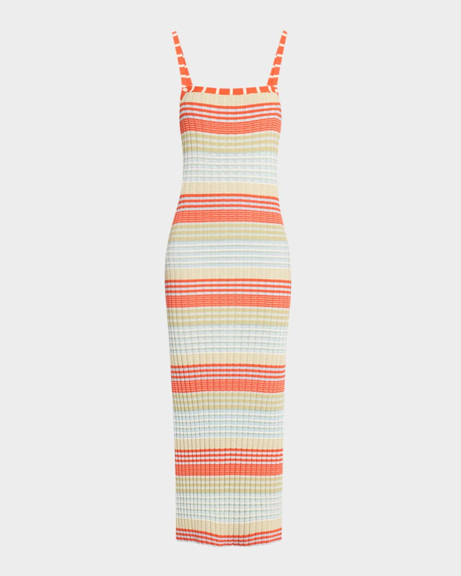 Ramy Brook Cheval Striped Midi Dress | Neiman Marcus