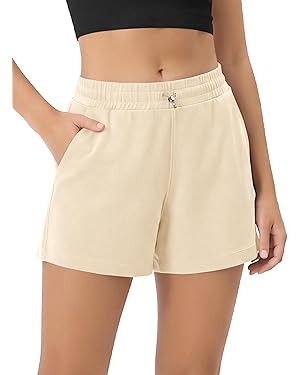 ODODOS Modal Soft Relaxed Shorts for Women Adjustable Shockcord High Waist Casual Shorts with Poc... | Amazon (US)