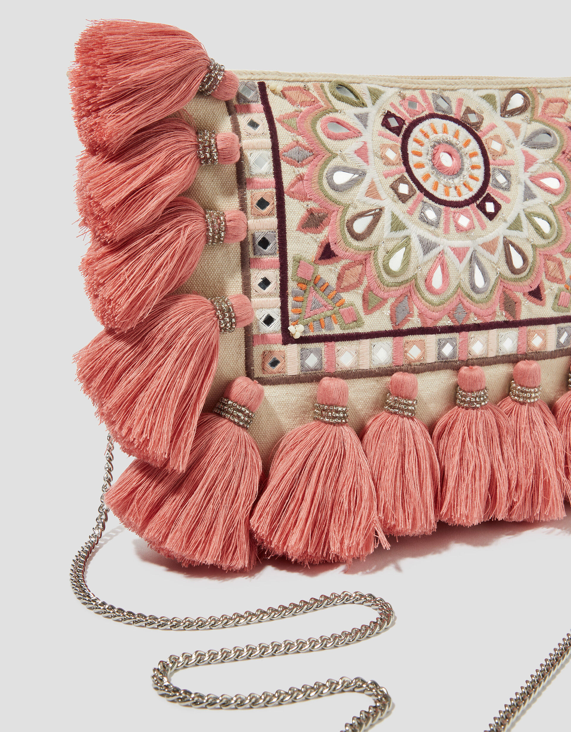 Rose Embellished Tassel Crossbody Bag | Monsoon (UK)
