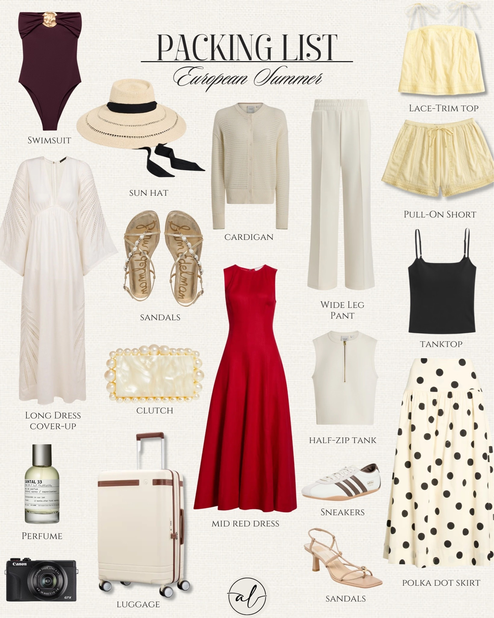 Packing list: European summer

#LTKU #LTKSeasonal #LTKootd