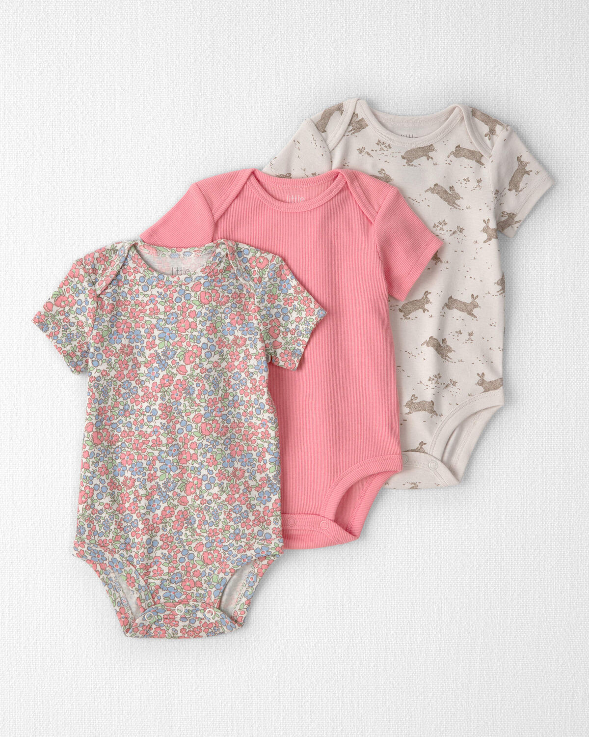Baby Girl 3-Pack Organic Cotton Bodysuits  - Little Planet | Carter's | Carter's Inc