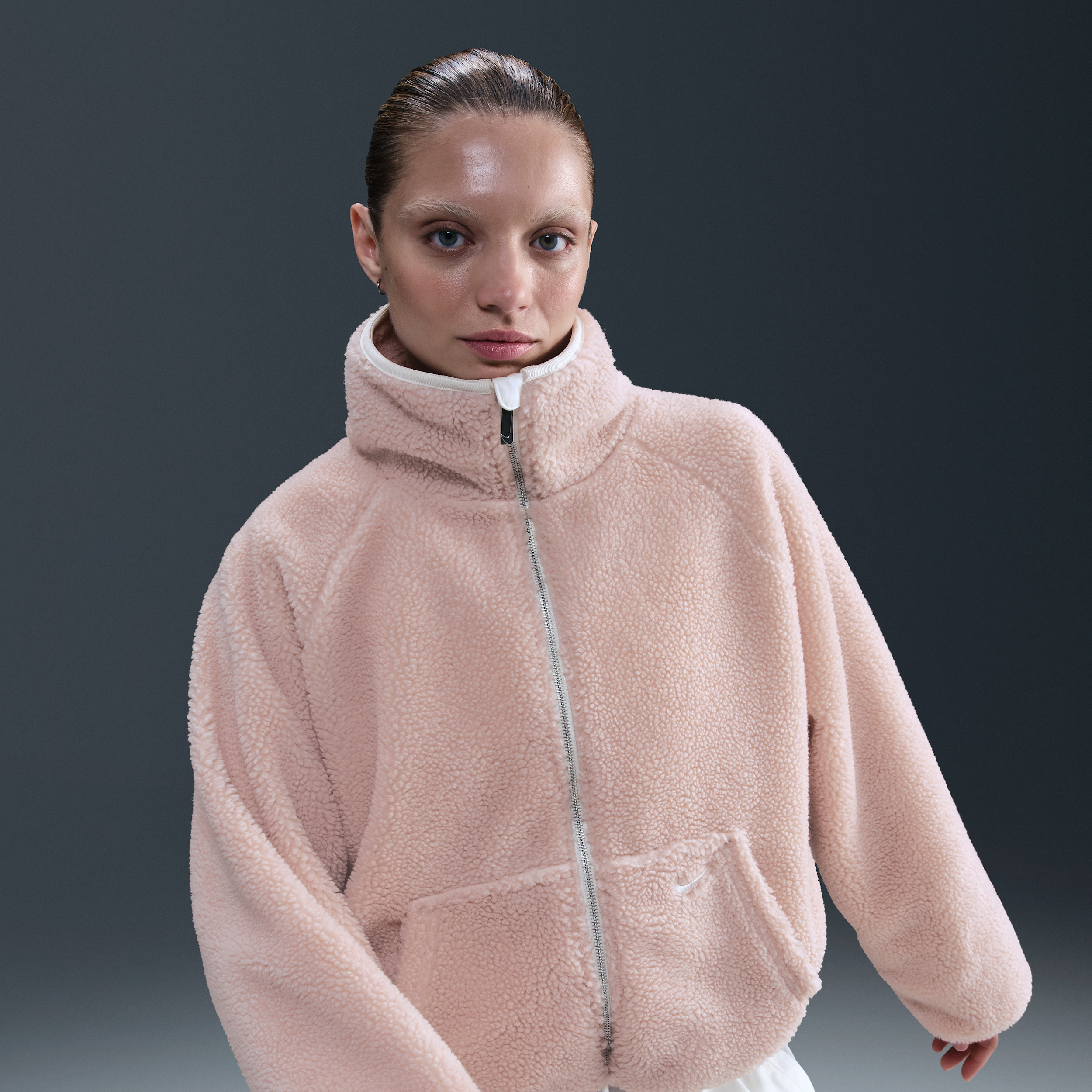 Women's Nike Sportswear High-Pile Fleece Jacket in Pink | HV2070-667 | Nike (US)