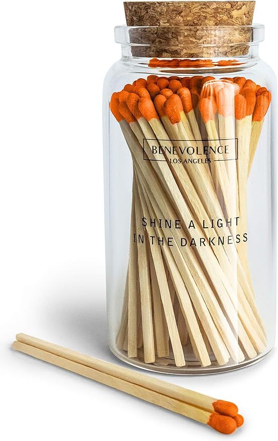Benevolence LA Decorative Matches, Long Stick Matches for Candles in Apothecary Glass Jar, Matche... | Amazon (US)