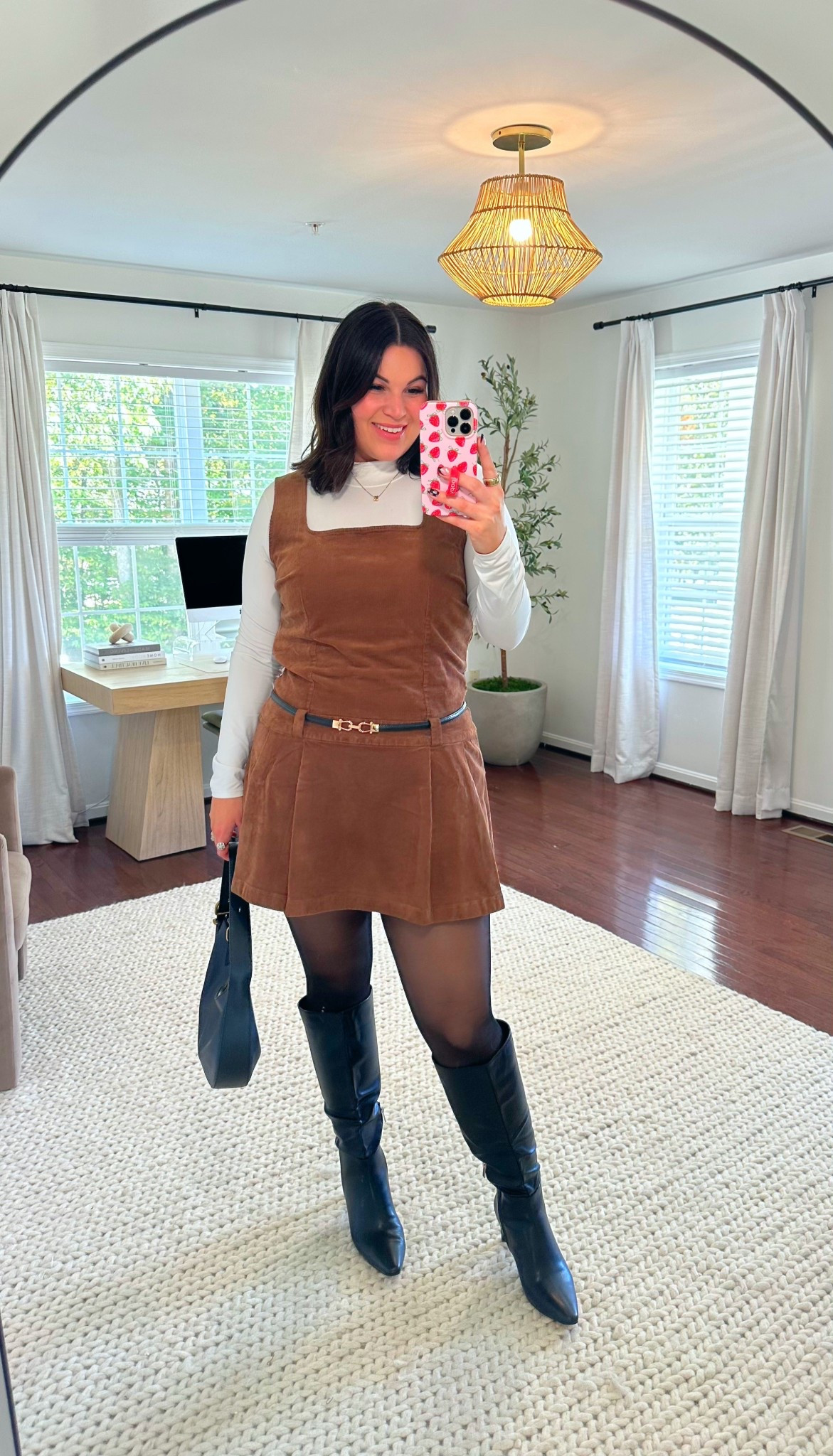 Midsize Thanksgiving outfit! 

Tights - xl
Bodysuit - xl (added exact + similar style I love) *exact you can save with code KELLYELIZXSPANX 
Dress - xl *sized up for length 
Boots - 10 *wider calf friendly + affordable 



#LTKMidsize #LTKTall #LTKSeasonal