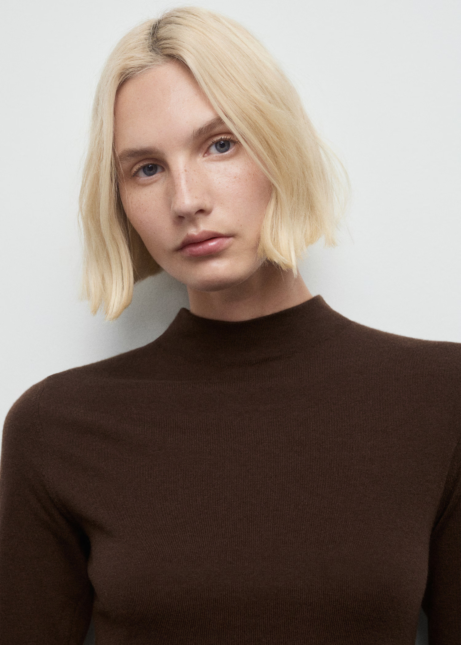 Perkins-neck knitted dress | MANGO (UK)