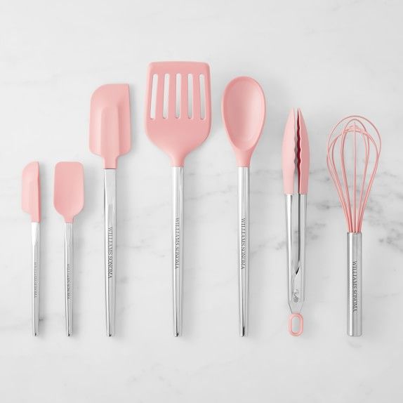 Williams Sonoma Stainless-Steel Silicone Spatula and Utensil Set of 7 | Williams-Sonoma