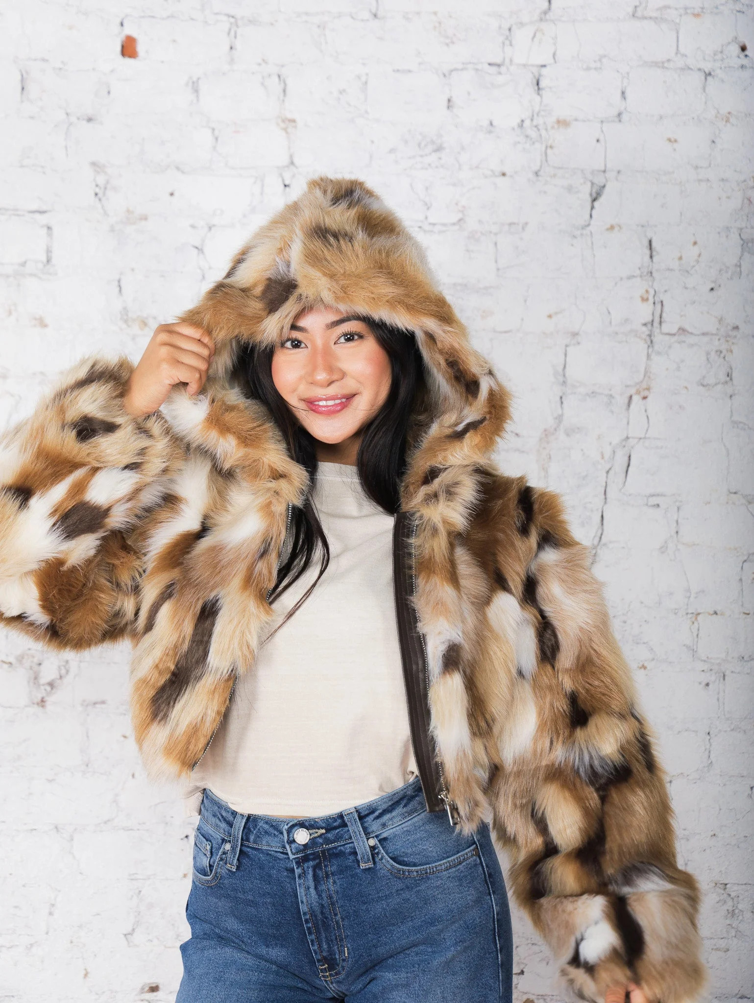 Fennec Fur Jacket - Molly Green | Molly Green