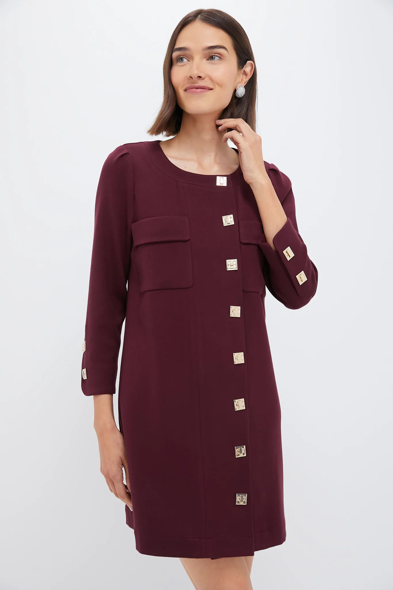 Oxblood Barnett Mini Dress | Tuckernuck (US)