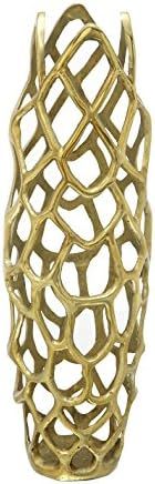 Deco 79 Aluminium Decorative Gld Vase 8" H-37661, 8" L x 8" W x 26" H, Gold | Amazon (US)
