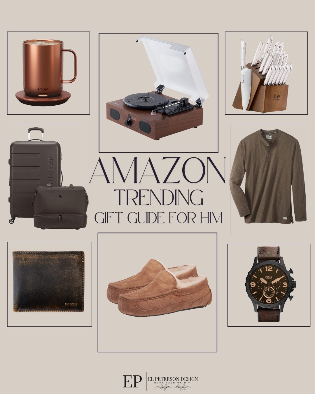 Amazon
Gift guide for him
Coffee warmer
Shirt
Slippers
Wallet
Watch
Knife set
Luggage
Vinyl recorder 

#LTKGiftGuide #LTKFindsUnder100 #LTKFindsUnder50