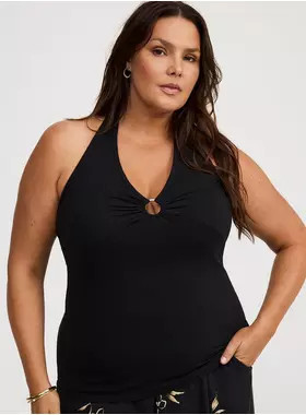 Foxy Halter O-Ring Tank | Torrid (US & Canada)