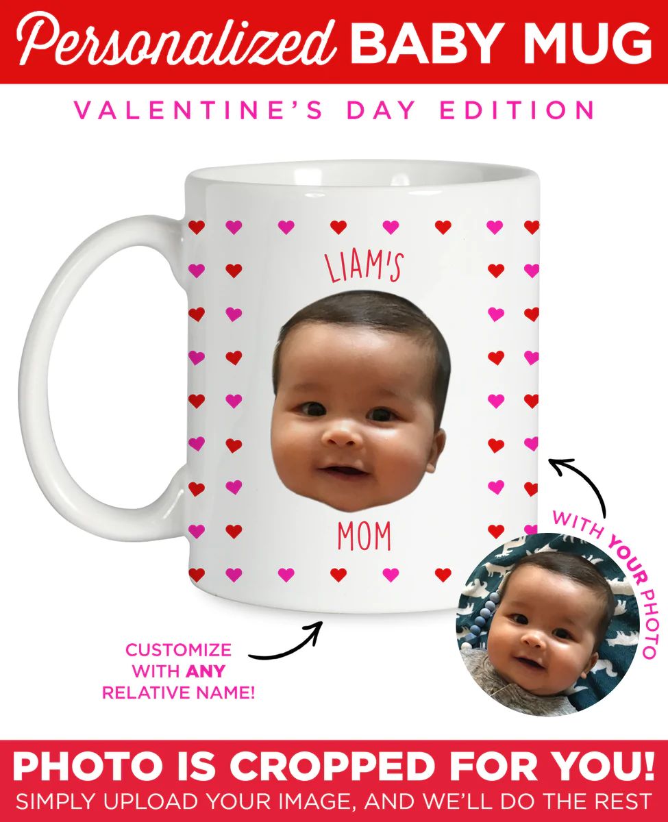 Personalized Valentine's Day Face Mug | Type League Press