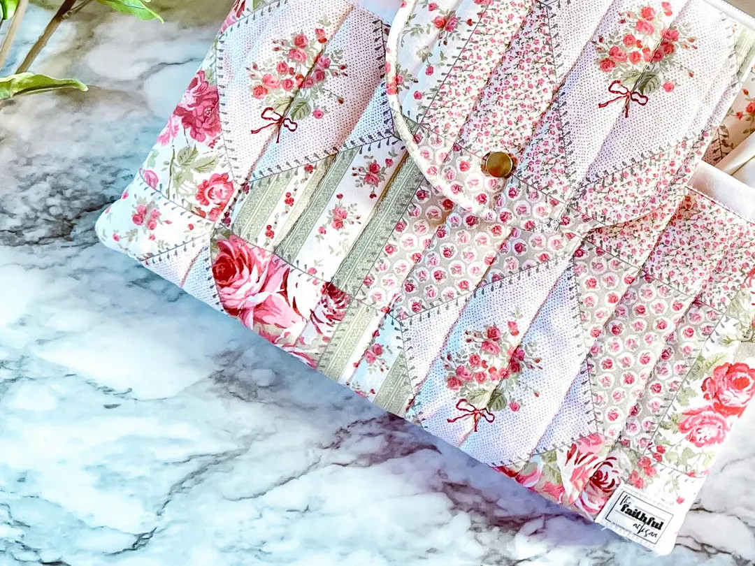 Handmade Quilted Laptop Sleeve – Zipper Case with Snap Pocket | Etsy (US)