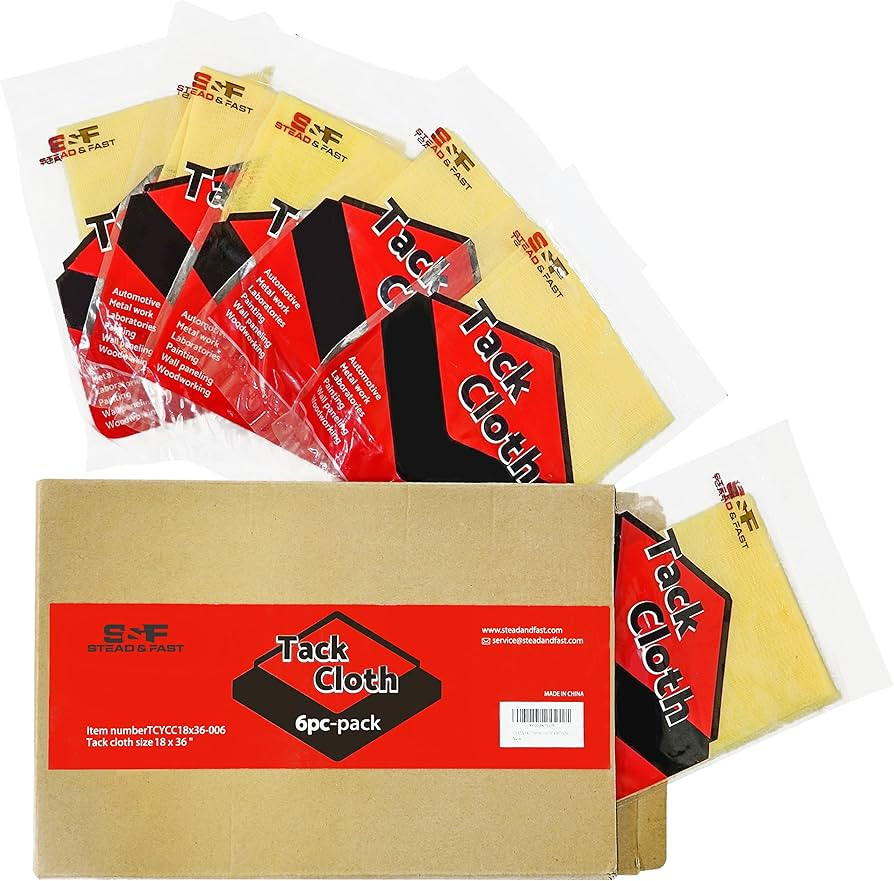 S&F STEAD & FAST Painters Tack Cloth for Woodworking, Painting, Sticky Tack Rag for Automotive, M... | Amazon (US)