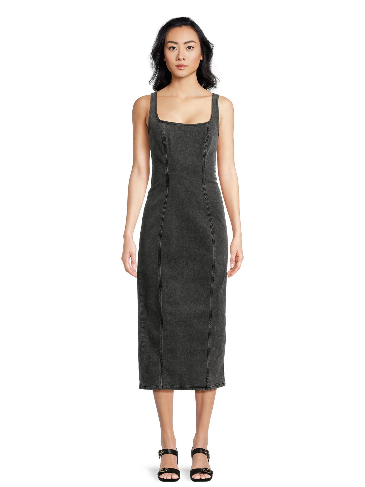 Liv & Lottie Women’s Juniors Denim Midi Dress, Sizes XS-3XL | Walmart (US)