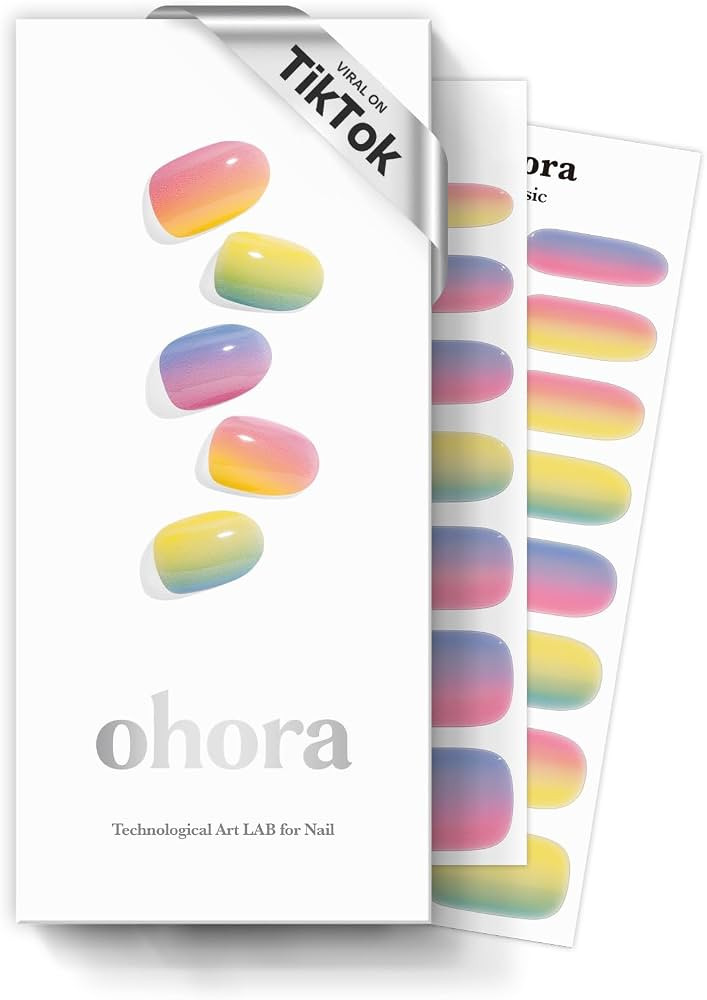 ohora Semi Cured Gel Nail Strips (N Pastel) - Yellow, Ombre, Works with Any UV/LED Lamps, Salon-Q... | Amazon (US)