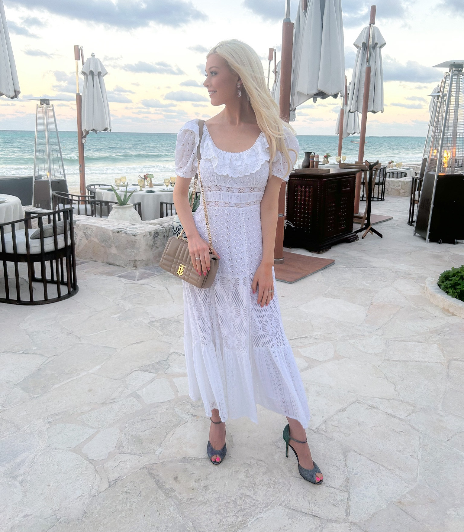 My favorite part of this outfit is definitely the shoes.  They are the Ursula by SJP. 🌟They remind me of this little mermaid costume I wore for a figure skating routine at about age 10 in all the best ways. 🧜‍♀️⛸️

This look is from a date night earlier this week in Riviera Maya, Mexico. 🤍

#LTKstyletip #LTKbeauty #LTKtravel