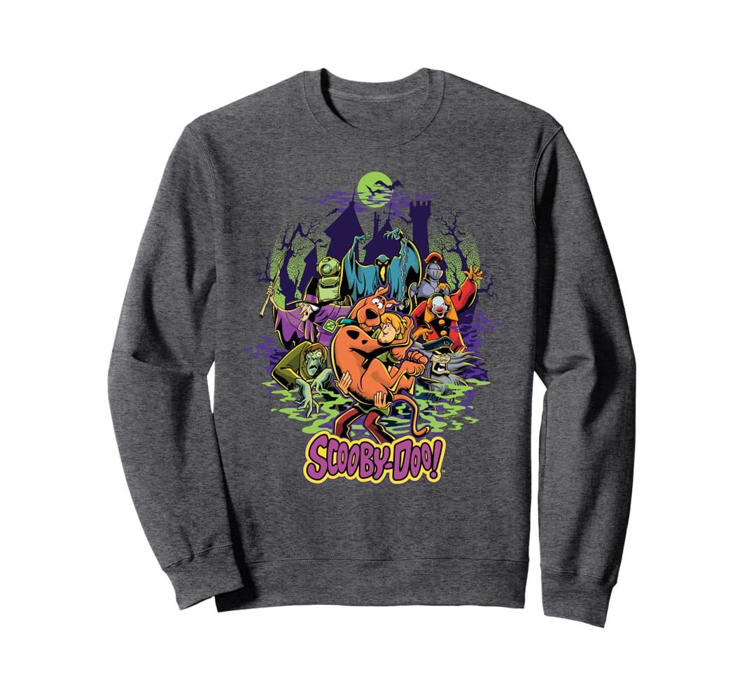 Scooby-Doo and Shaggy Chased by Monsters Sweatshirt | Amazon (US)