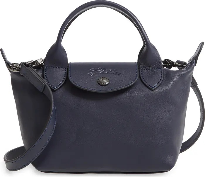 Mini Le Pliage Cuir Leather Top Handle Bag | Nordstrom