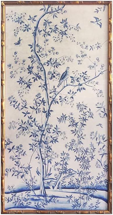 HongFengtang Chinese Rice Paper Print China Flower And Bird Bamboo Frame 19.5 X 35.8 Inches (B) | Amazon (US)