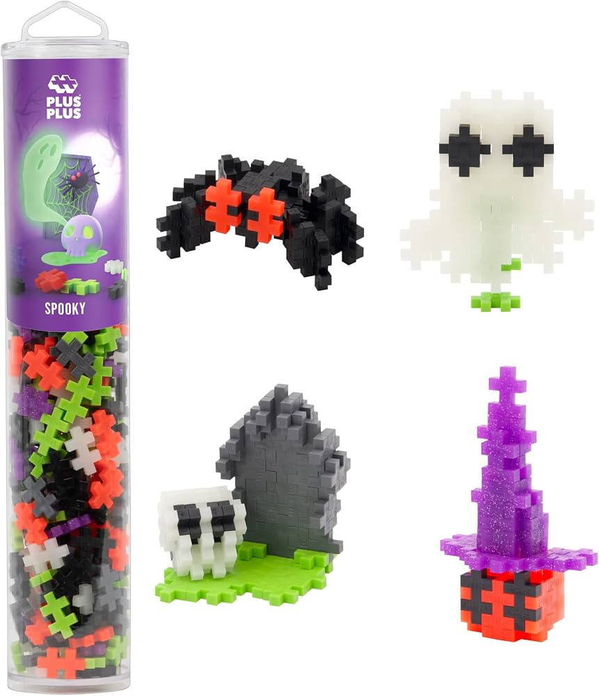 PLUS PLUS 240 Piece Spooky Mix - Mini Waffle Blocks, Halloween Must Haves | Amazon (US)
