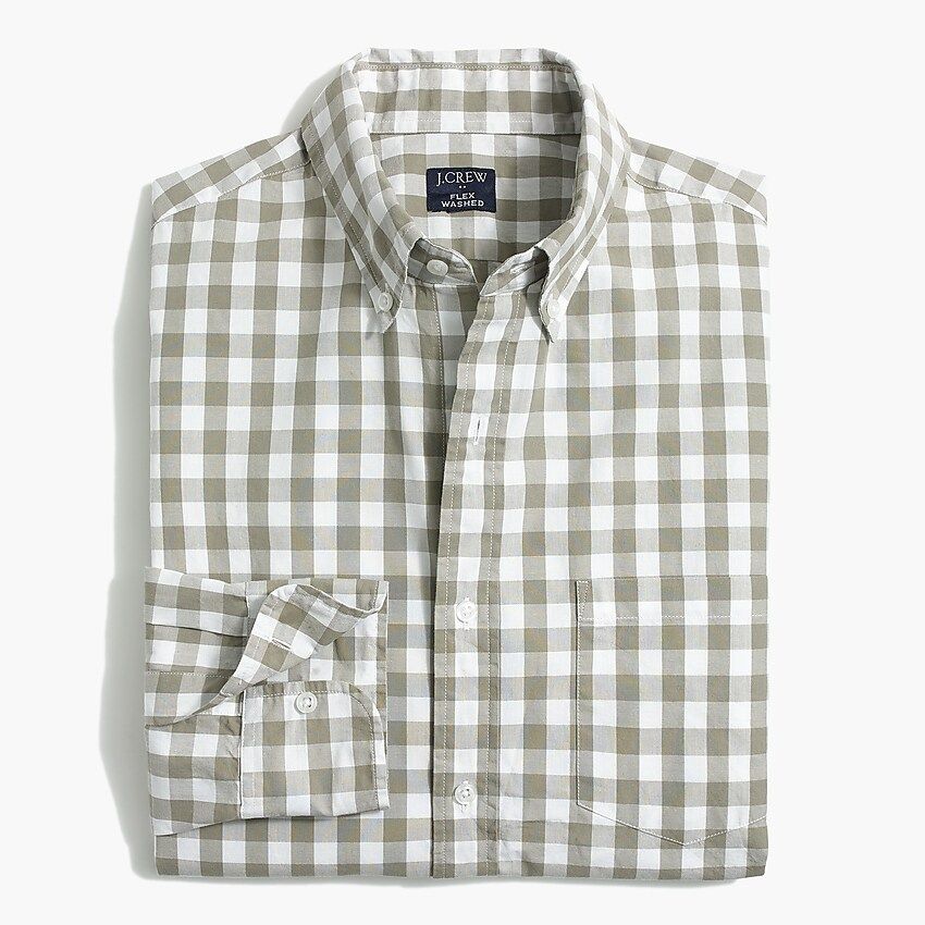 Gingham regular flex casual shirt | J.Crew Factory