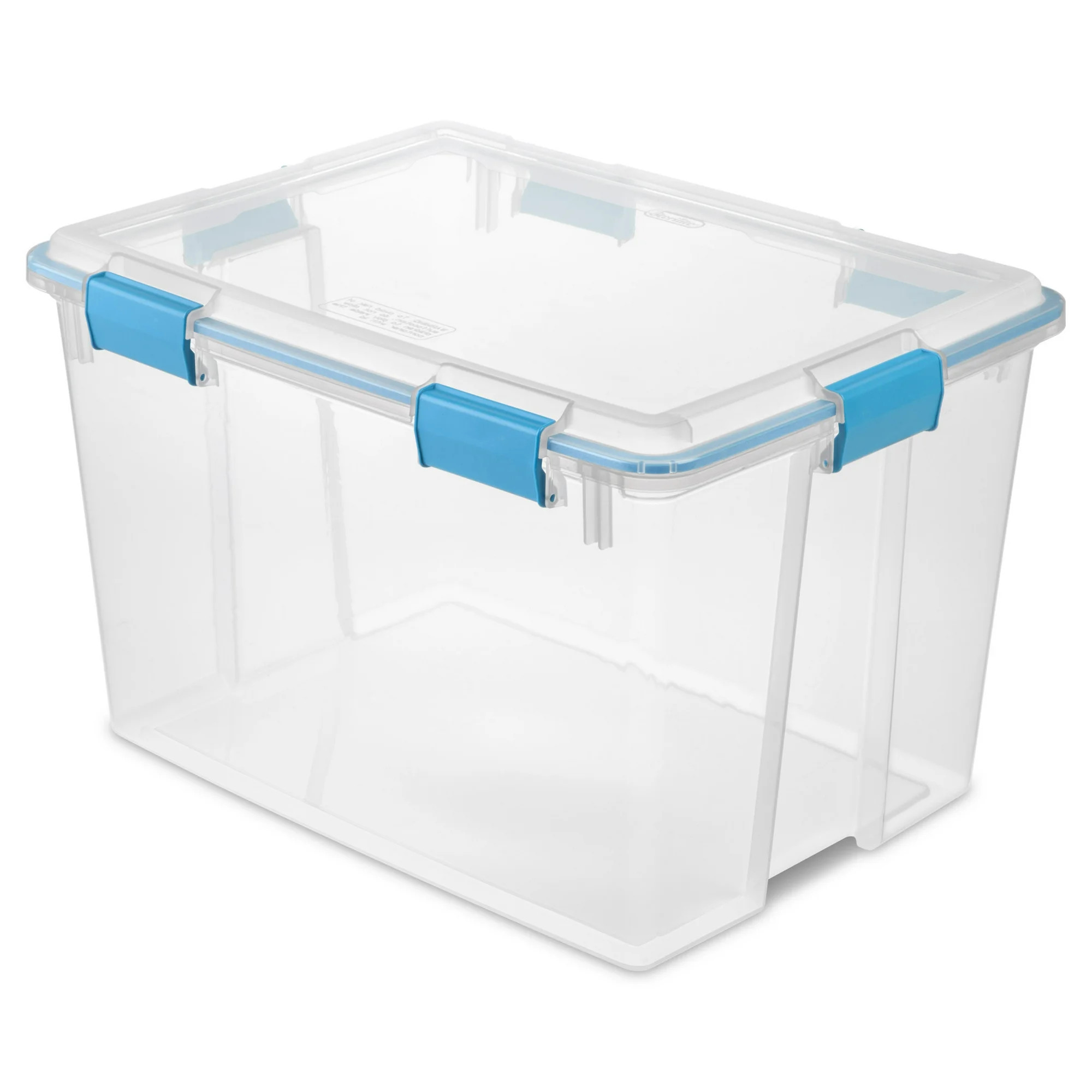 Sterilite Large Gasket Box, 80 Quart Clear Weather-Resistant Plastic Storage Bin with Gasket Seal... | Walmart (US)