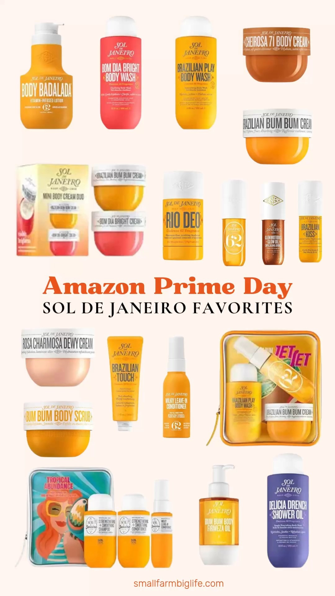 Sol de Janeiro is one of my absolute favorite beauty brands and Prime Day is the best time to stock up because these products rarely go on sale. I have been loving the Brazilian Bum Bum Cream and the Cheirosa hair and body mist for years and the scents are absolutely incredible. The Glowmotions body oil is perfect for summer and the Delicia Drench shower oil is such a luxurious addition to your shower routine. The travel shower kit is a great way to try the brand for the first time and the mini body cream trial set lets you sample multiple scents before committing to a full size. The lip butter balm, hand cream, and Rio Deo are the everyday essentials I always have on hand. This is the sale to stock up on your favorites or finally try the pieces you have been eyeing. Tap to shop before the deals are gone! 

 #LTKselfcare #LTKSaleAlert #LTKBeauty