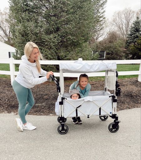 babyGap Deluxe Explorer Wagon in gray stripes! Has a roof, sides that fold up, cup holders for mom and baby, two seater! Comes in two other colors! Under $250! 

#LTKbaby #LTKkids #LTKfamily