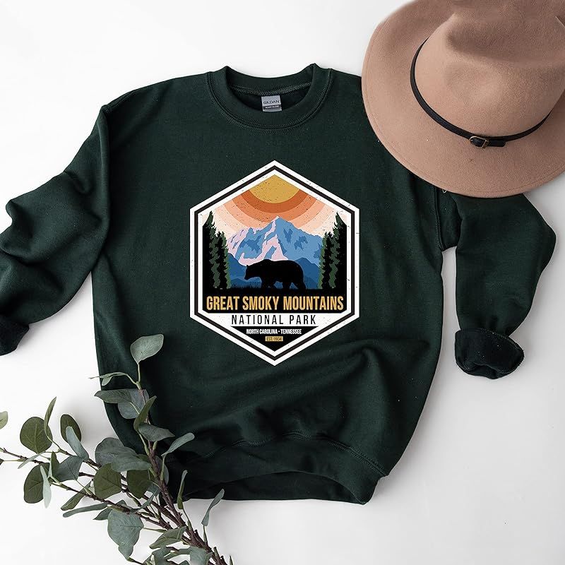 Great Smoky Mountains National Park Badge Graphic Sweatshirt | Amazon (US)