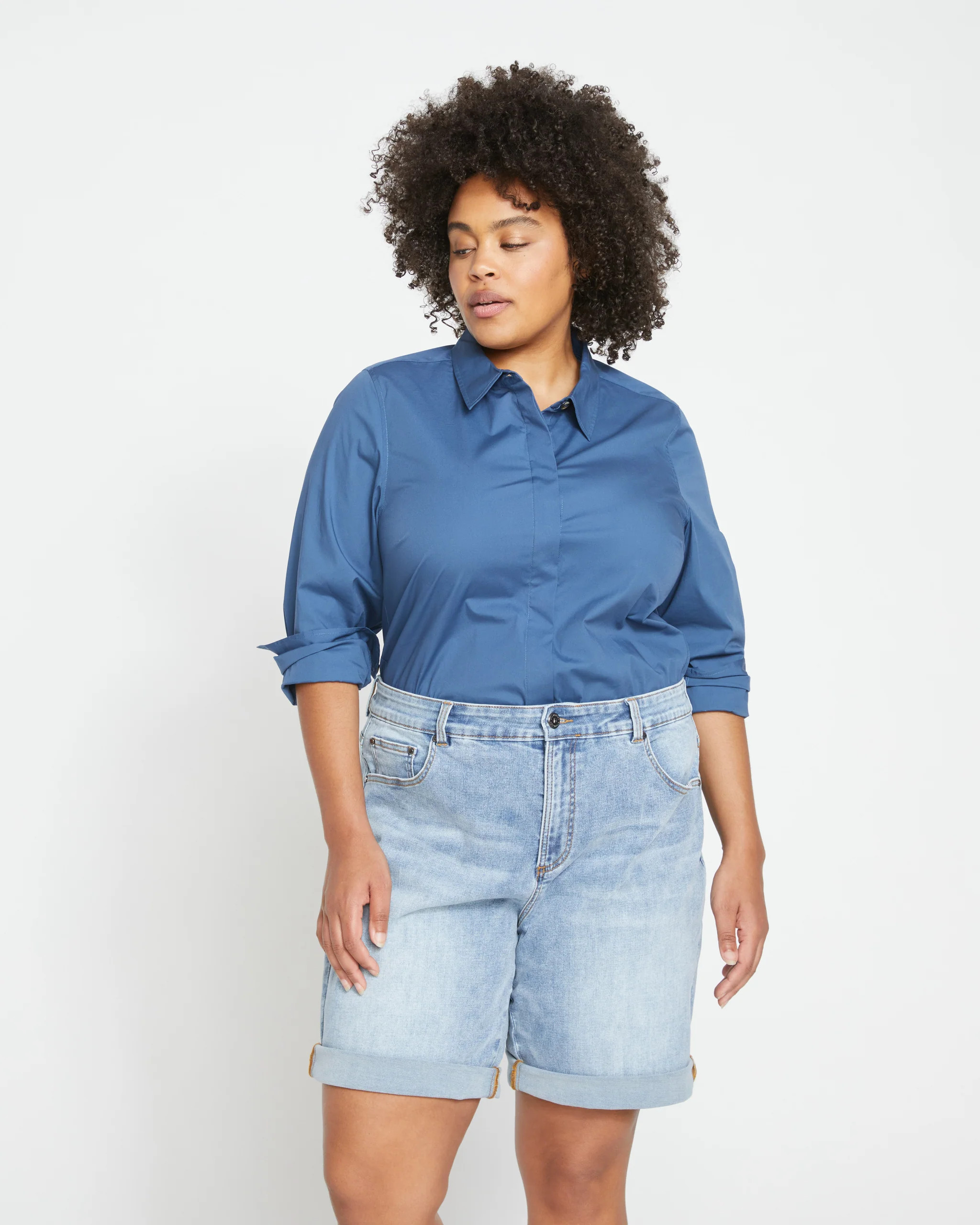 Bae Denim Shorts
   New Wave Blue | Universal Standard