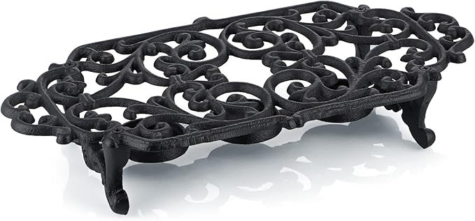 MOLIGOU Cast Iron Teapot Warmer, Teapot Warmer Stand with 3 Tealight Candle Holders, Teapot Heate... | Amazon (US)