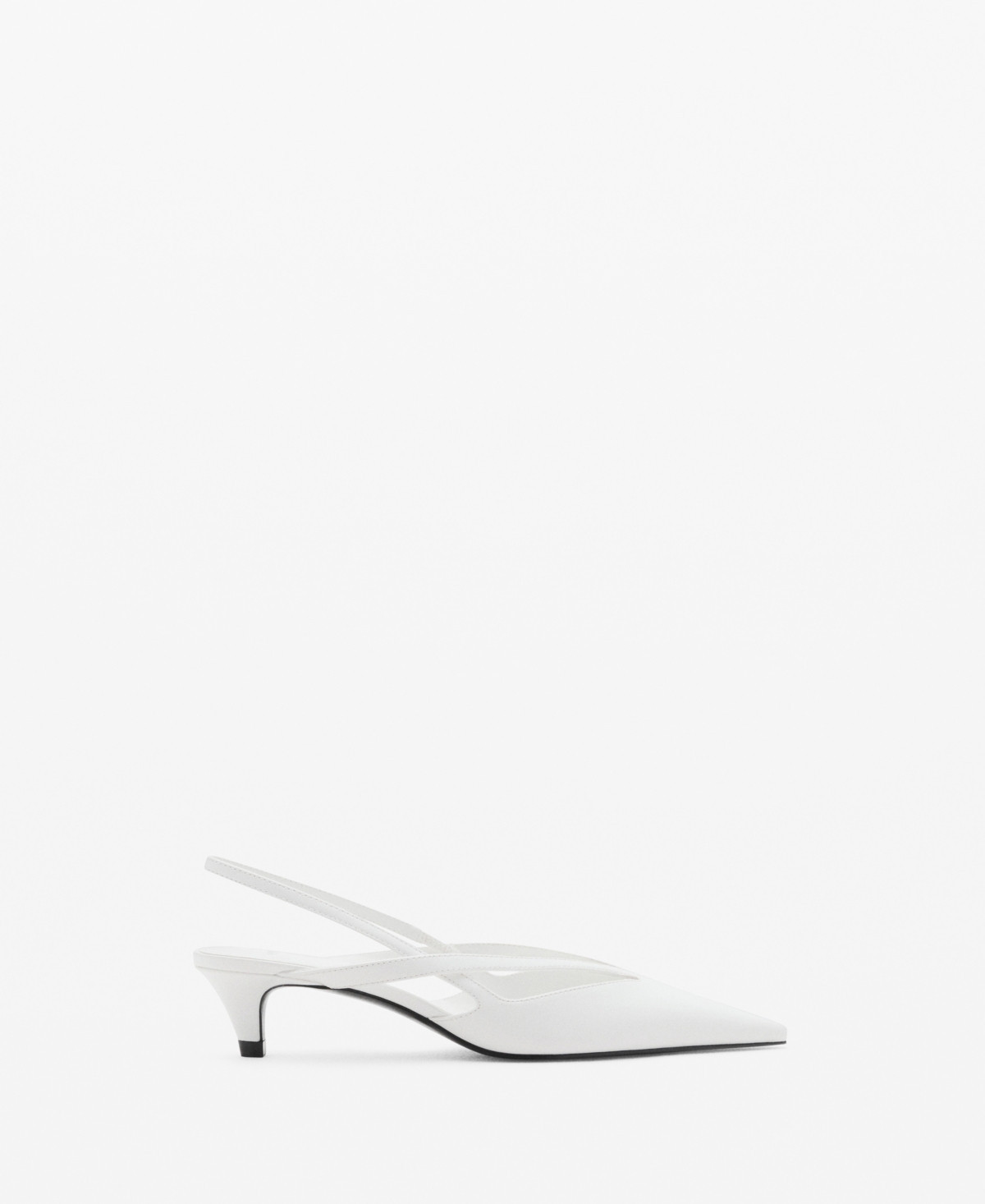 Mango Women's Kitten-Heel Pointed Shoes - White | Macy's