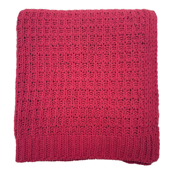 Red Chenille Knit Throw Blanket, 50x60 | At Home