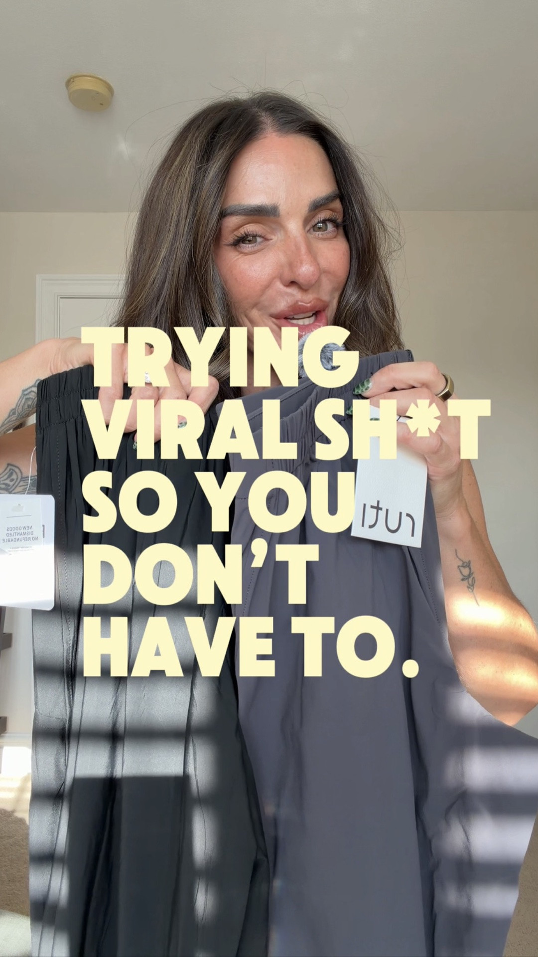 Trying viral sh*t so you don’t have to. The $249 Ruti The On The Loose Work Pants vs $29 Amazon pair