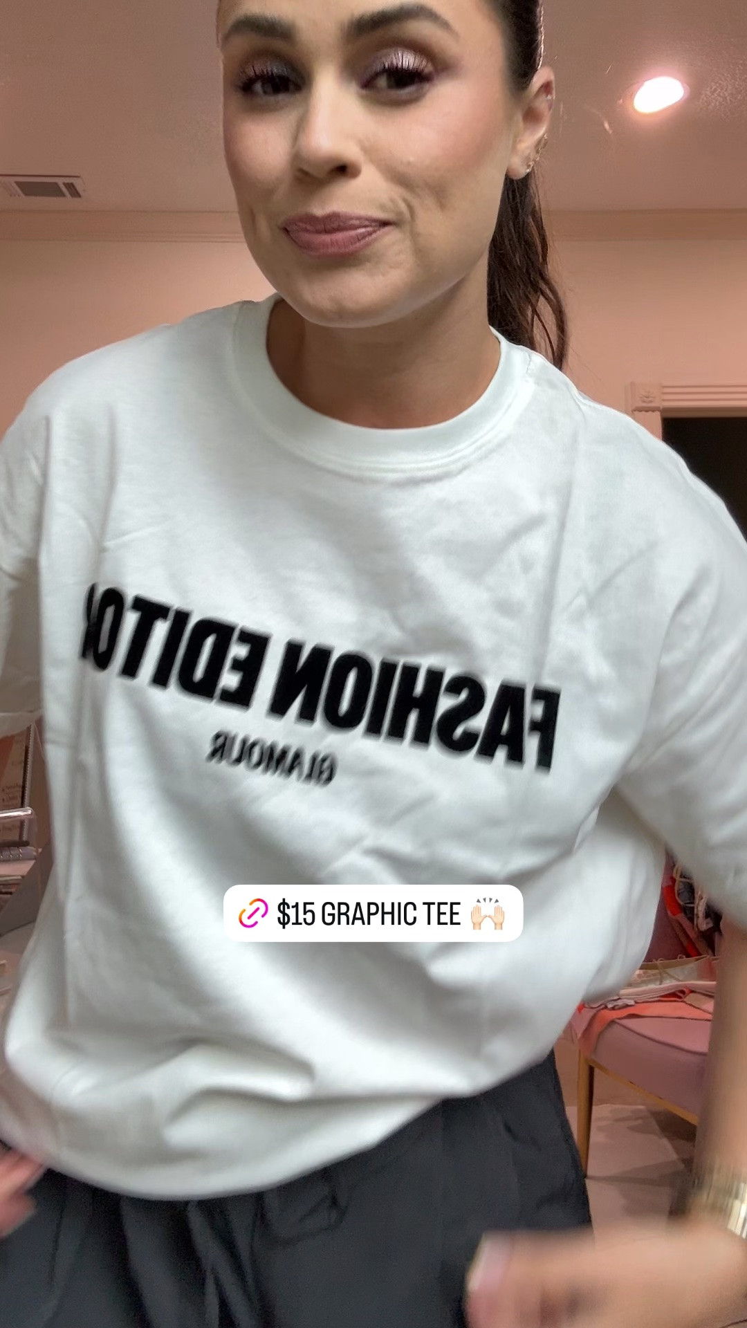 This one's on sale and I'm stocking up while it lasts 🤍 The "Fashion Editor" graphic tee is one of those easy pieces that works with everything — jeans, trousers, thrown over a slip skirt, you name it. Grab it now before the sale ends, linked below! 

 #LTKgrwm #LTKootd #LTKSaleAlert