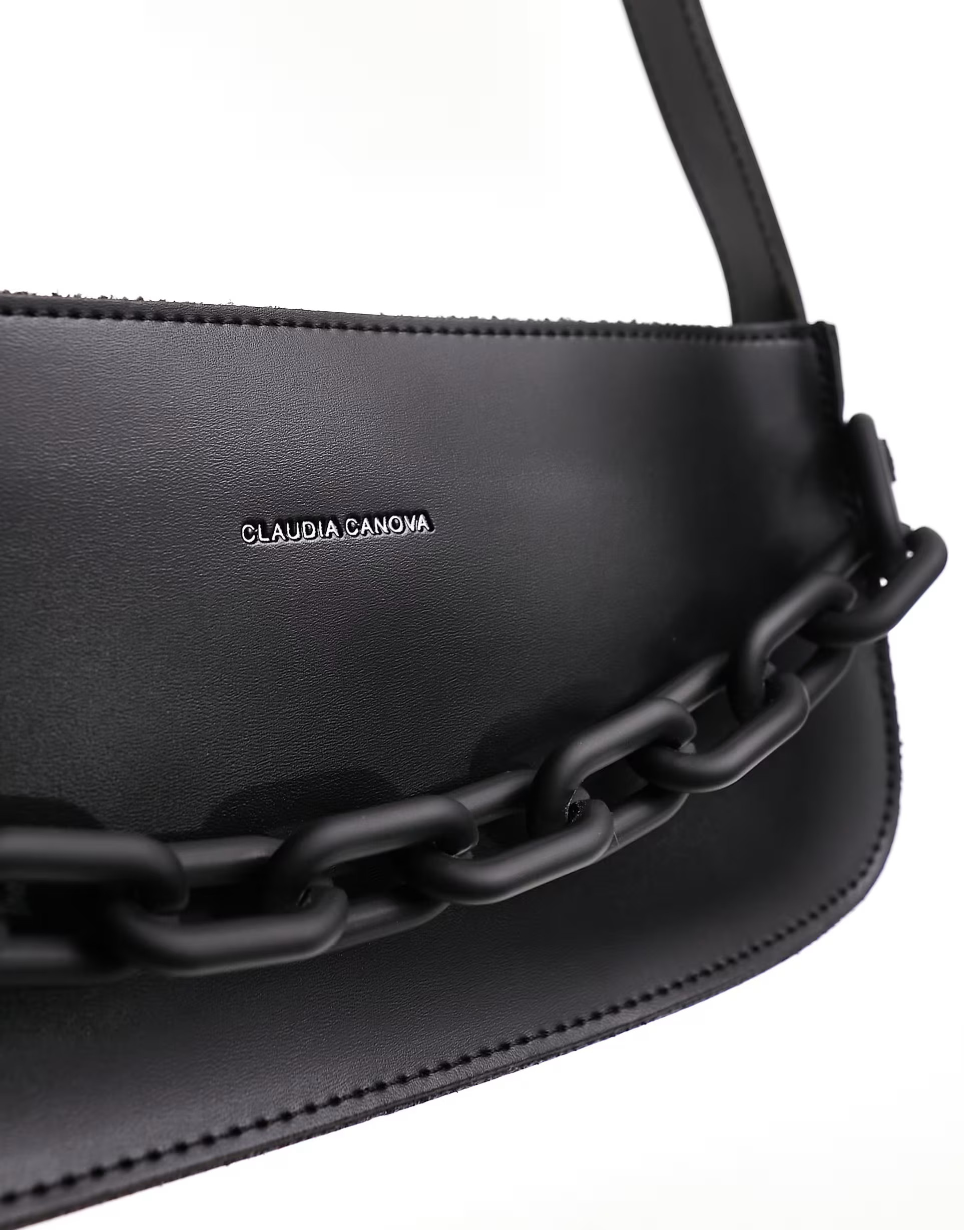 Claudia Canova chain detail shoulder bag in black | ASOS (Global)