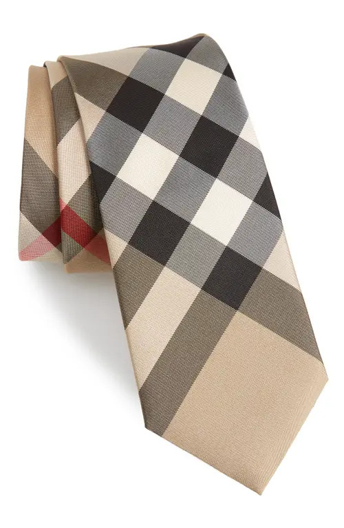 burberry Manston Exploded Check Silk Tie in Beige at Nordstrom | Nordstrom