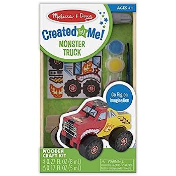 Melissa & Doug Created by Me! Monster Truck Wooden Craft Kit - The Original (27 Stickers, Paint &... | Amazon (US)