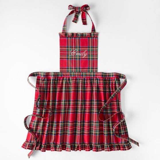 Tartan Plaid Ruffle Apron | Mark and Graham